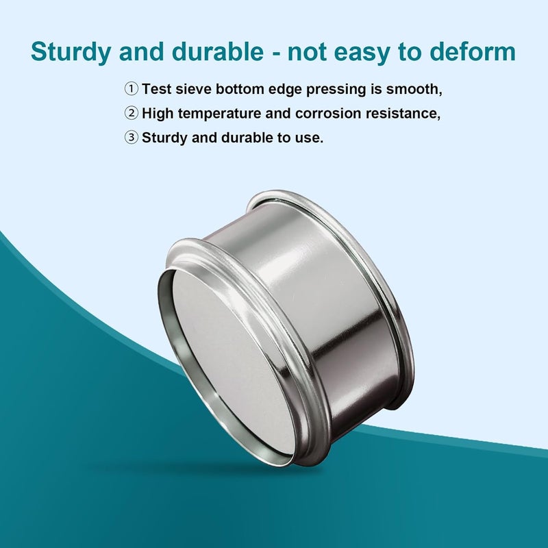 LVDALAB Full 304 Stainless Steel Mesh Sieve Screen, 400 Mesh (0.038mm) Aperture, 2.4inch(6CM) Dia Standard Sample Analysis Test Sieves Sifters Strainer for Industrial Laboratory Homes - Image 5
